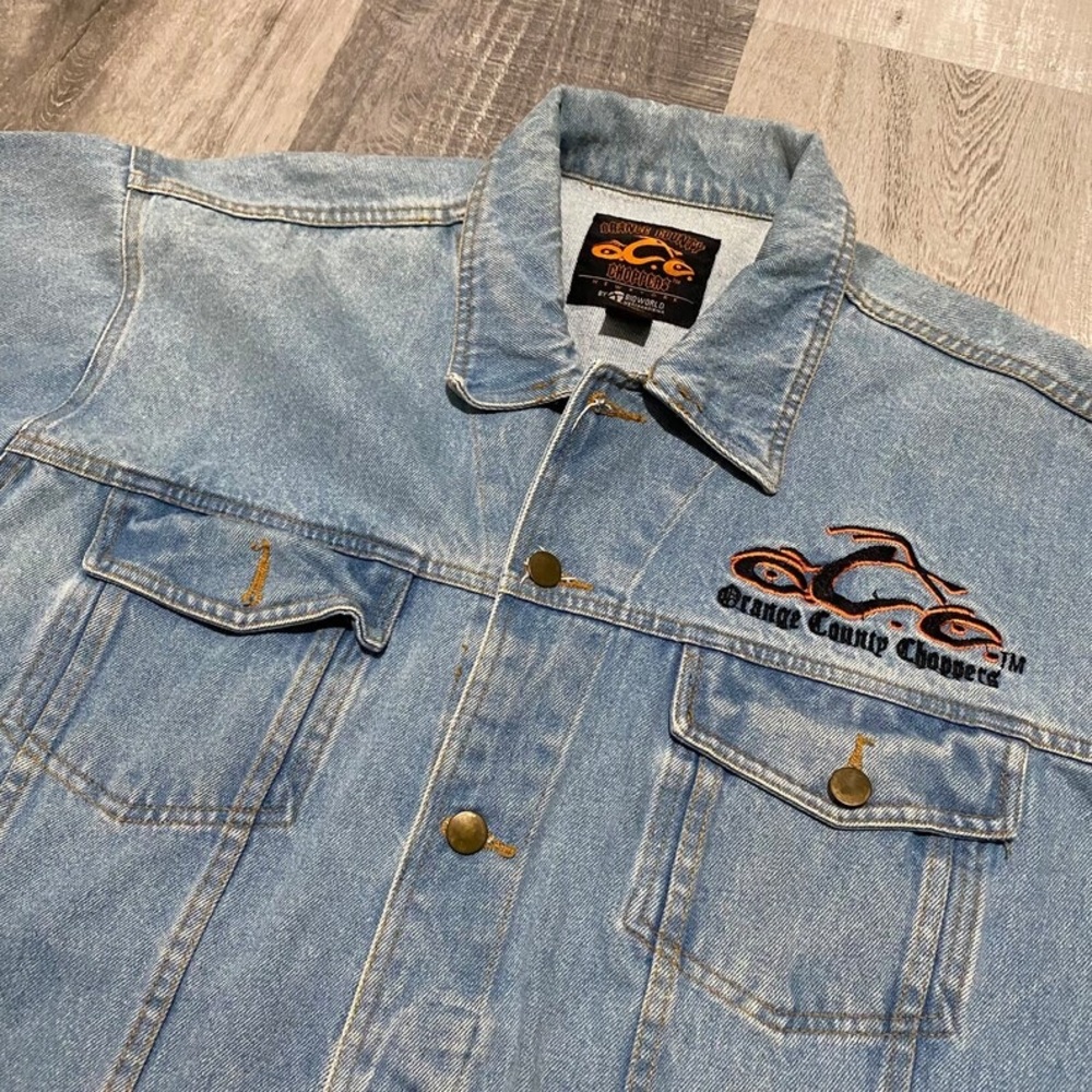 Vintage Authentic Original Orange County Choppers Denim Embroidered Jean Jacket - Picture 7 of 17